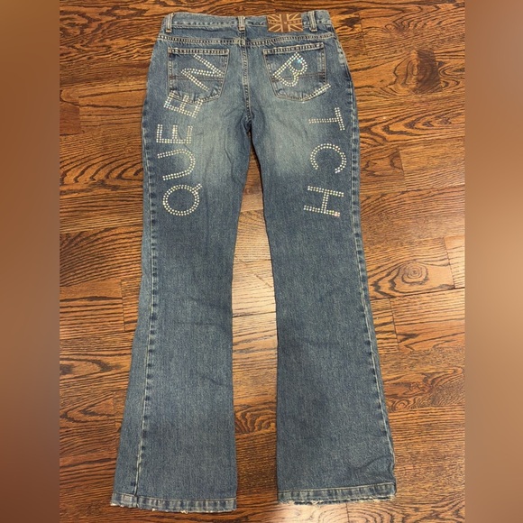 Richmond Blue Denim Jeans with Tan Patch - Picture 1 of 7